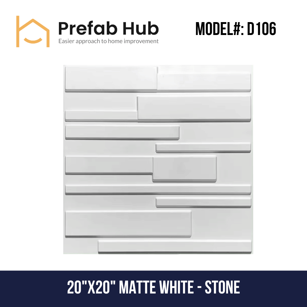 3D PVC Wall Panel - Layered Stone Design – Prefab Hub