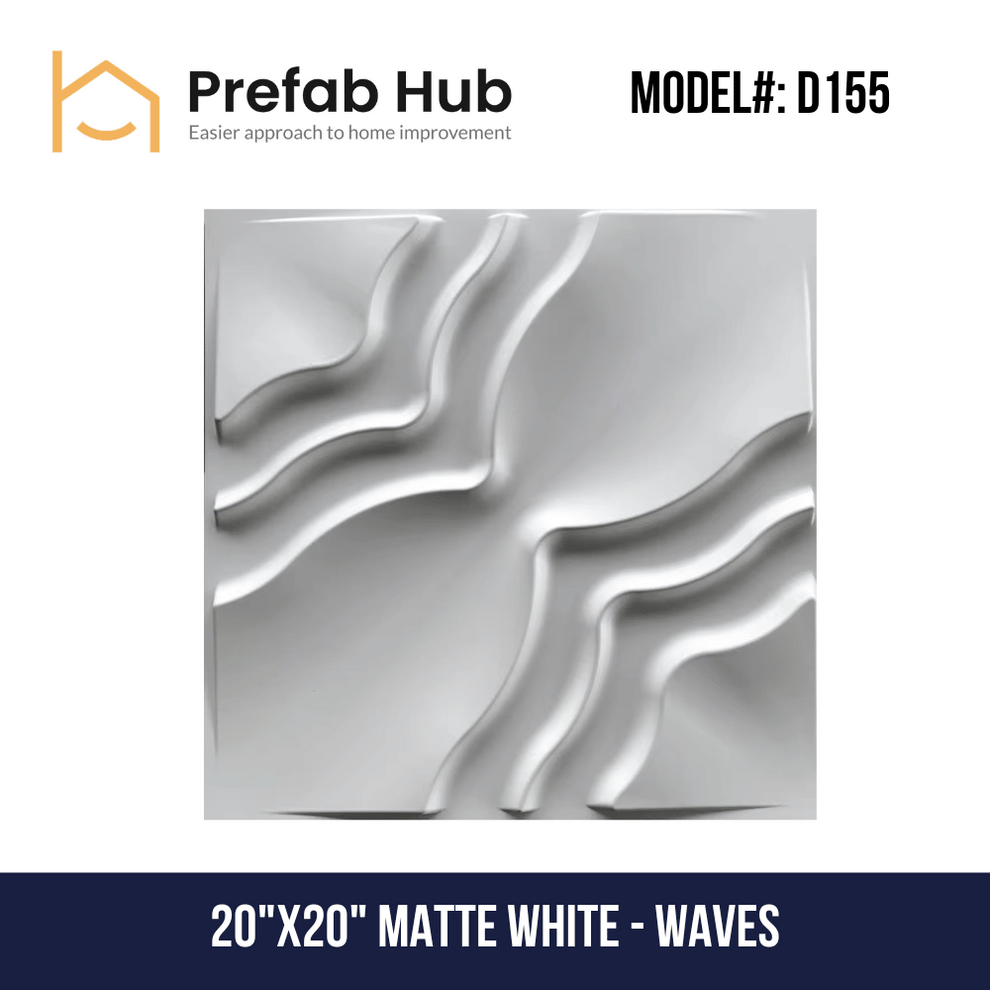 3D PVC Wall Panel - Waves Design – Prefab Hub