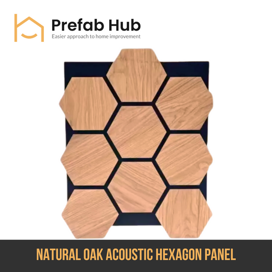 Acoustic Hexagon Wall Panel - Natural Oak