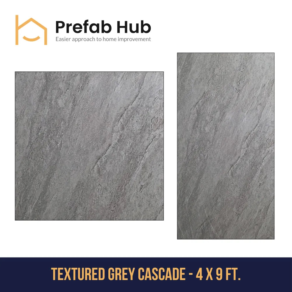 PVC Marble Sheet Panels – Textured Grey Cascade