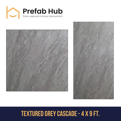 PVC Marble Sheet Panels – Textured Grey Cascade