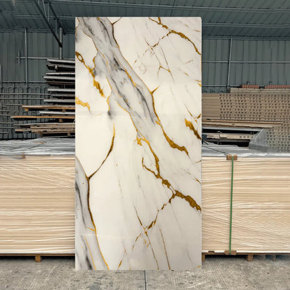 PVC Marble Sheet Panels - Golden Veins