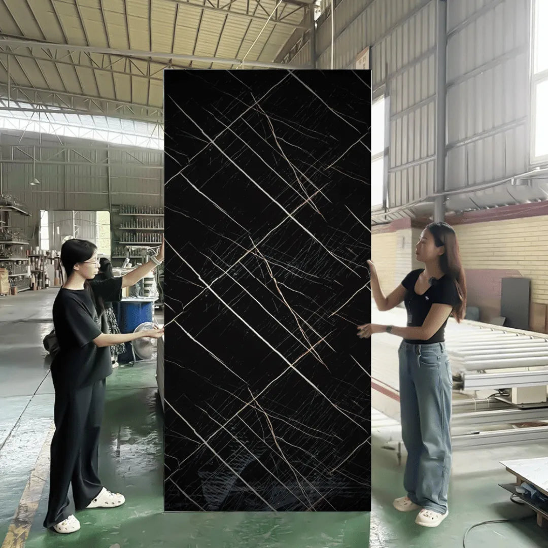 PVC Marble Sheet Panels - Imperial Black Gold