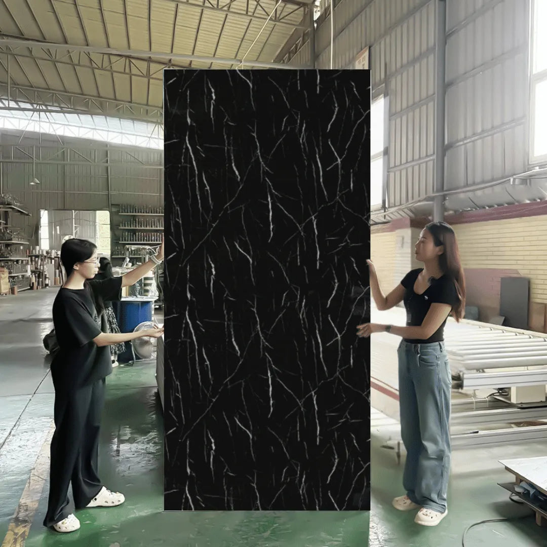PVC Marble Sheet Panels - Midnight Frost