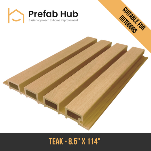 WPC Exterior Slat Wall Panel - Teak